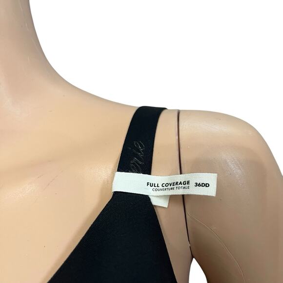 Aerie Smoothez Full Coverage Tshirt Bra 36DD Black Underwired Back Closure - Picture 3 of 9